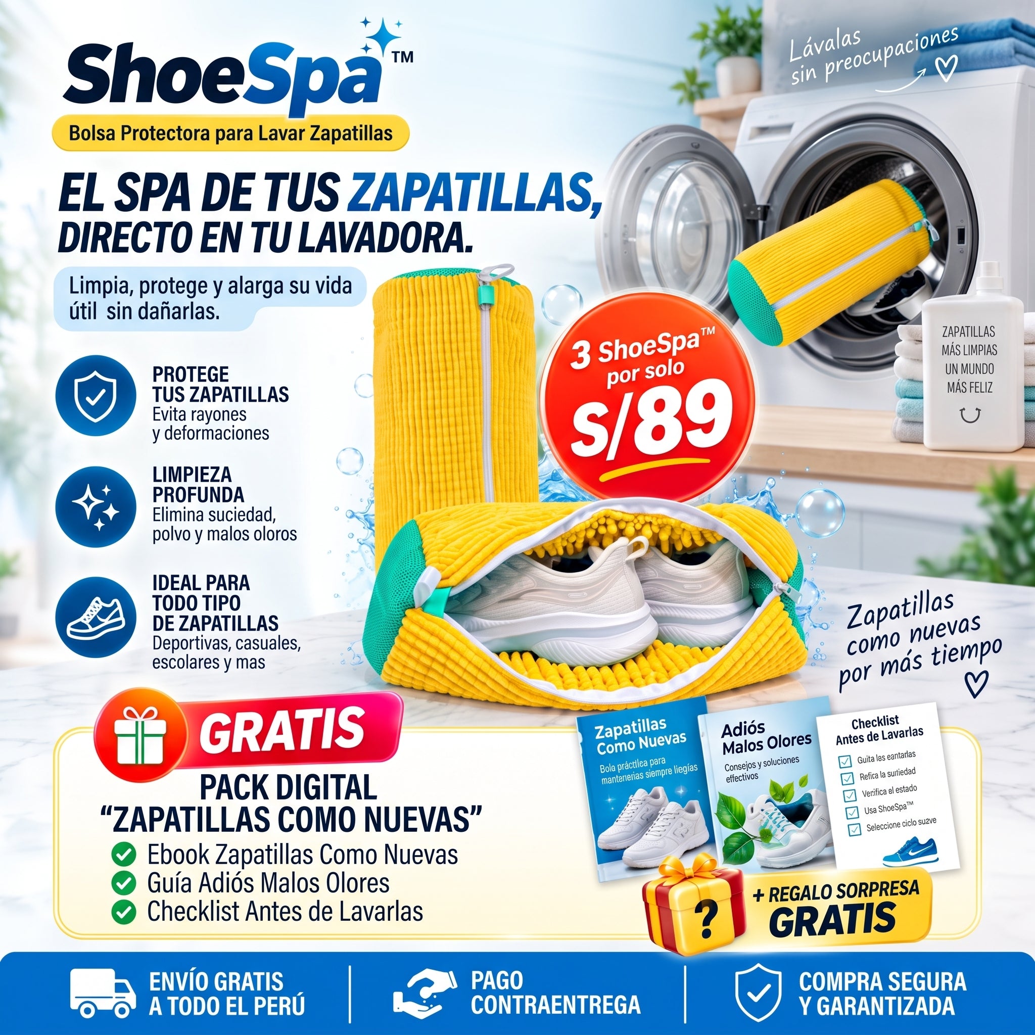 ShoeSpa™ - Bolsa Protectora para Lavar Zapatillas