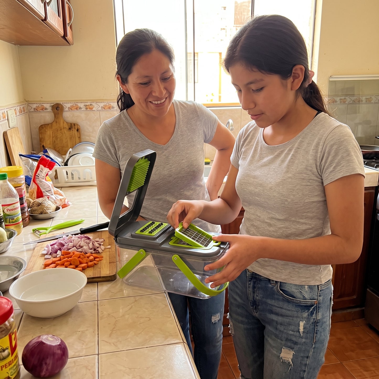 Cortador de Verduras Profesional 22 en 1 + Tijera de Cocina de REGALO