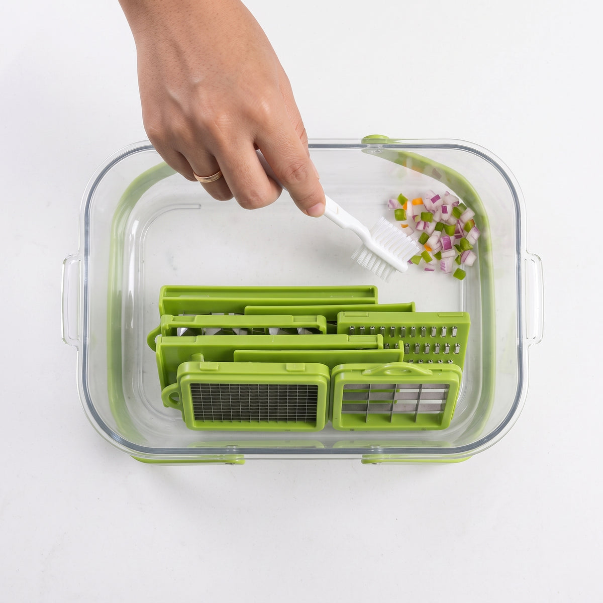 Cortador de Verduras Profesional 22 en 1 + Tijera de Cocina de REGALO