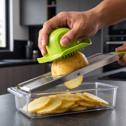 Cortador de Verduras Profesional 22 en 1 + Tijera de Cocina de REGALO