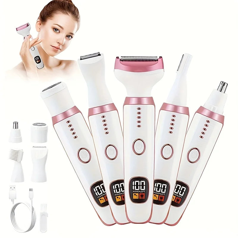 AVIA: Depiladora Profesional 5 en 1 con Pantalla LED Inteligente.