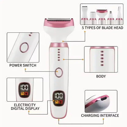 AVIA: Depiladora Profesional 5 en 1 con Pantalla LED Inteligente.