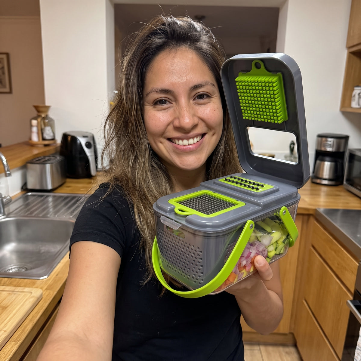 Cortador de Verduras Profesional 22 en 1 + Tijera de Cocina de REGALO