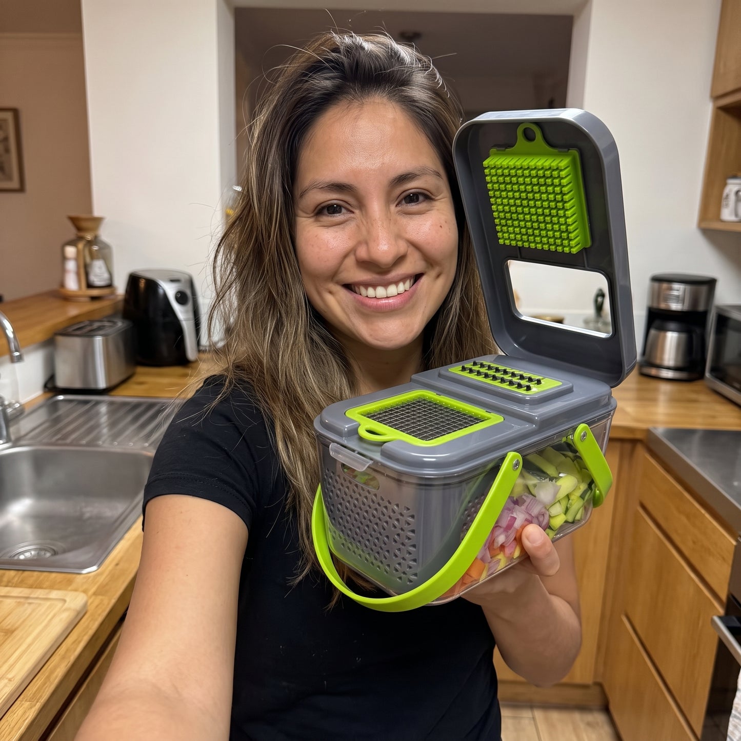 Cortador de Verduras Profesional 22 en 1 + Tijera de Cocina de REGALO