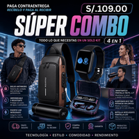 Super Combo Maletin Antirrobo Con Carga + Termo Digital + Reloj inteligente T500