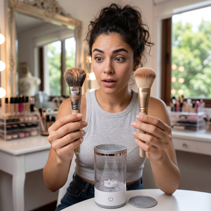 LUXIA: Estación de Limpieza Automática para Maquillaje 2 en 1.