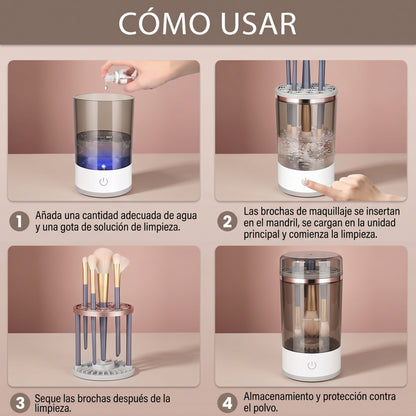 LUXIA: Estación de Limpieza Automática para Maquillaje 2 en 1.